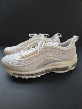 Nike Air Max 97 Triple White Sneakers Youth Size 5.5Y White Shoes